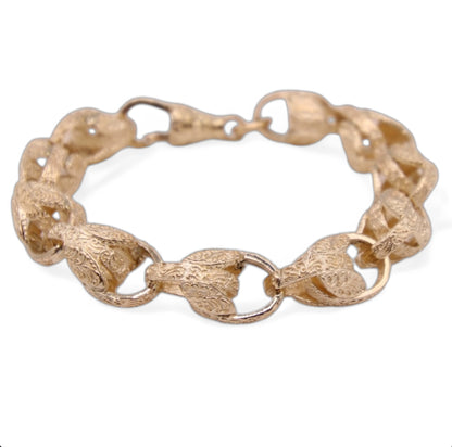 9ct Yellow Gold Patterned Tulip Bracelet